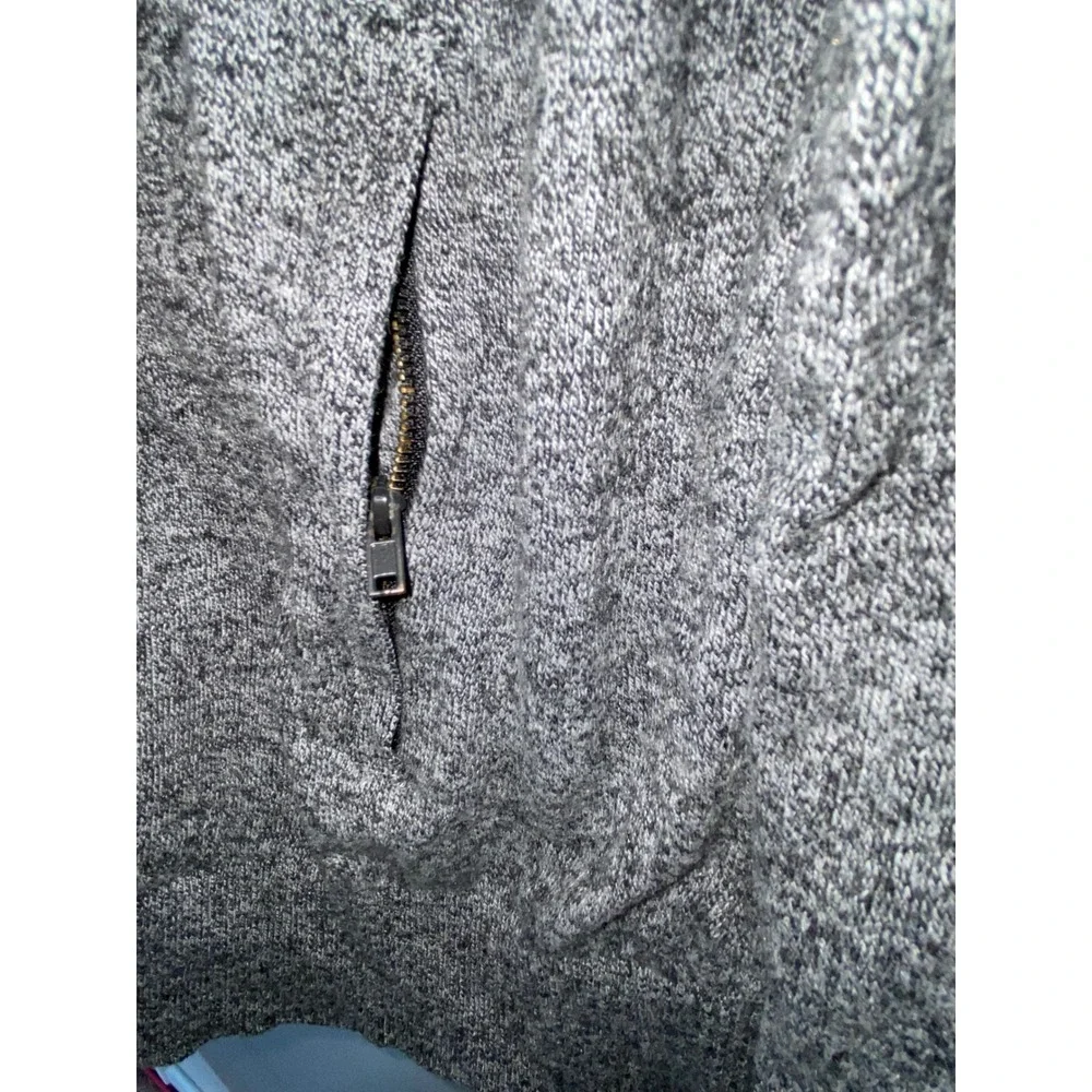 Banana Republic Full Zip Hoodie Mens Medium Grey Marled Cotton Rayon Sweater